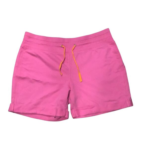 ExerTek pink soft cinch tie waistband shorts size M athletic, lounging, casual s - Picture 1 of 6
